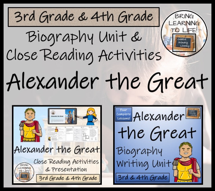 Alexander the Great Close Reading & Biography Bundle | 3rd Grade & 4th Grade