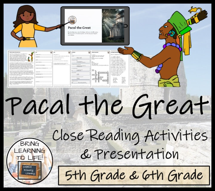 Maya King Pacal the Great Reading Comprehension Activities | 5th & 6th Grade