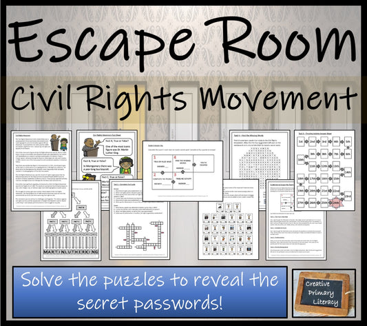 Civil Rights Movement Escape Room Activity