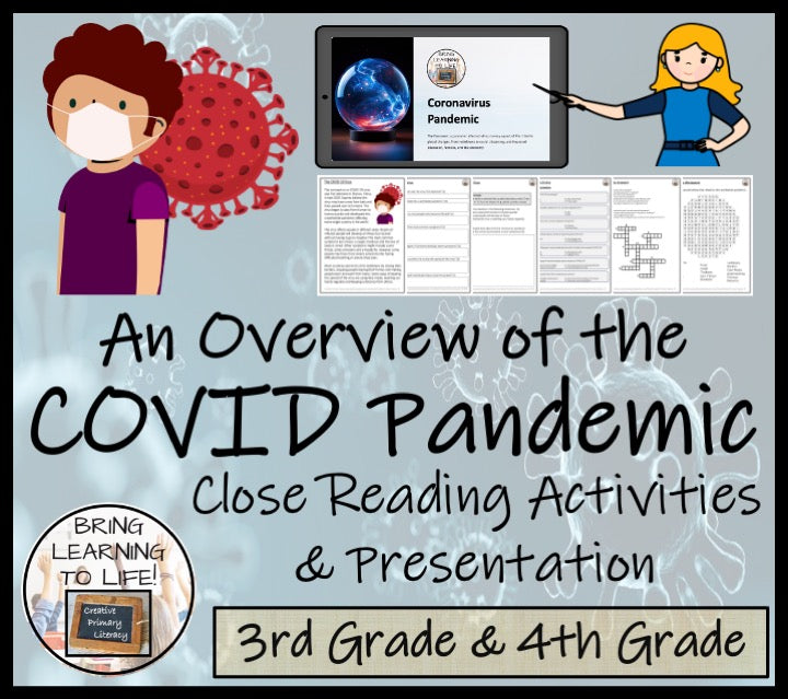 Coronavirus Pandemic Close Reading Comprehension Activities | 3rd & 4th Grade