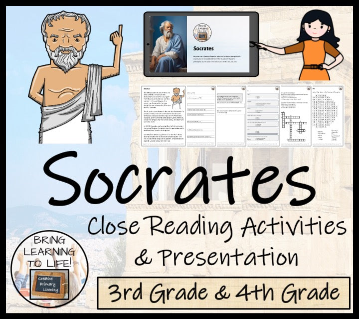 Socrates Close Reading Comprehension Activities | 3rd Grade & 4th Grade