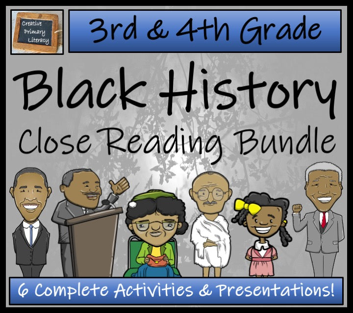 Black History Close Reading Comprehension Bundle | 3rd Grade & 4th Grade