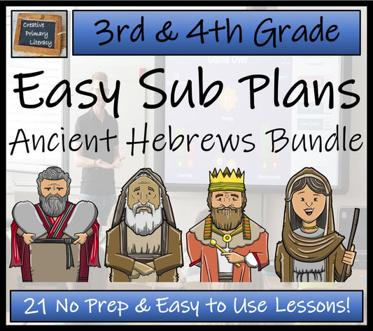 Emergency Sub Plans | Ancient Hebrews Bundle | 3rd Grade & 4th Grade