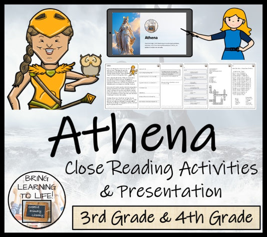 Athena Close Reading Comprehension Activities | 3rd Grade & 4th Grade