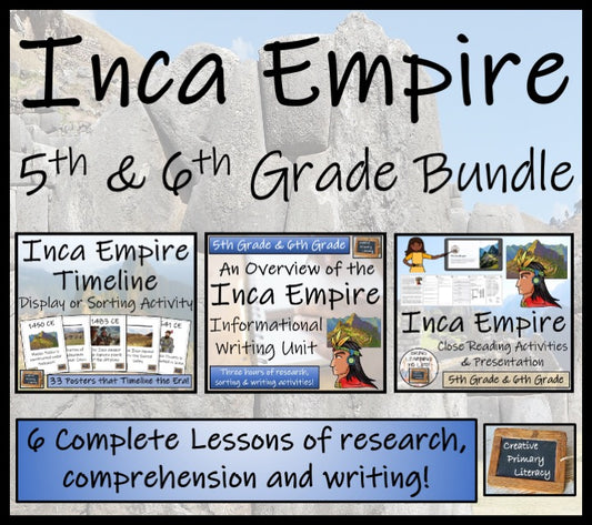 Inca Empire Display Timeline Close Reading & Writing Bundle | 5th & 6th Grade