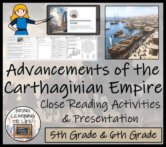 Advancements of Carthage Reading Comprehension Activities | 5th & 6th Grade