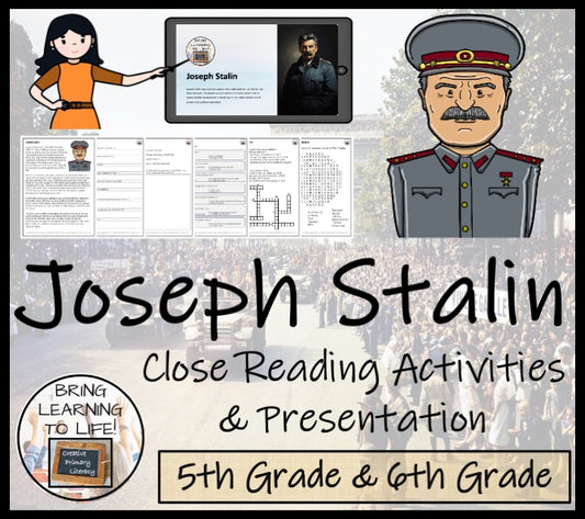 Joseph Stalin Close Reading Comprehension Activities | 5th Grade & 6th Grade