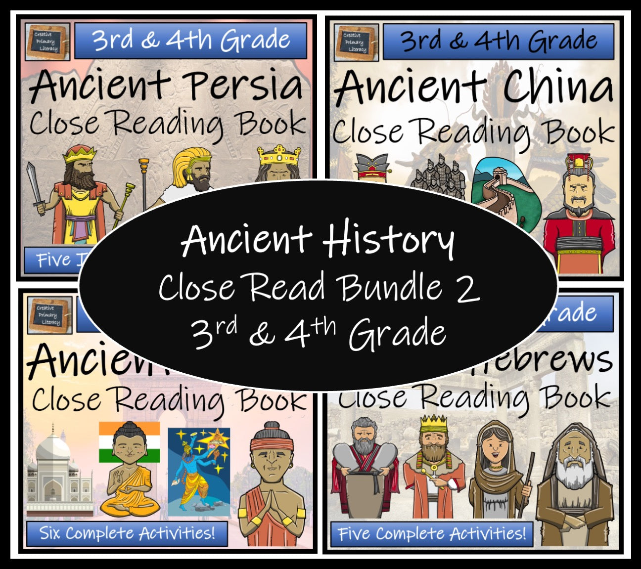 Ancient History 2 | Close Reading Comprehension Book Bundle | 3rd & 4th Grade