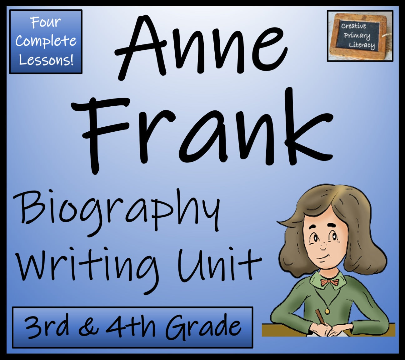 Anne Frank Biography Writing Unit | 3rd Grade & 4th Grade