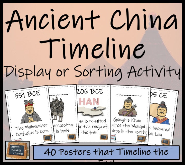 Ancient China Timeline Display Research and Sorting Activity