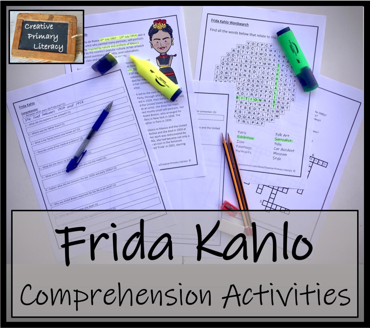 Frida Kahlo Close Reading & Biography Bundle | 5th Grade & 6th Grade