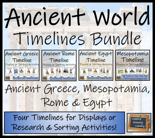 Ancient History Timeline Display and Sorting Activity Bundle