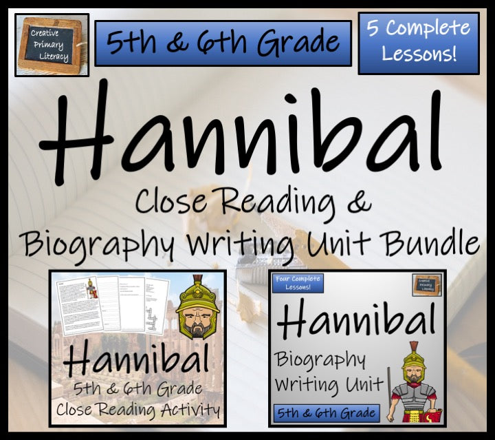 Hannibal Close Reading & Biography Bundle | 5th Grade & 6th Grade