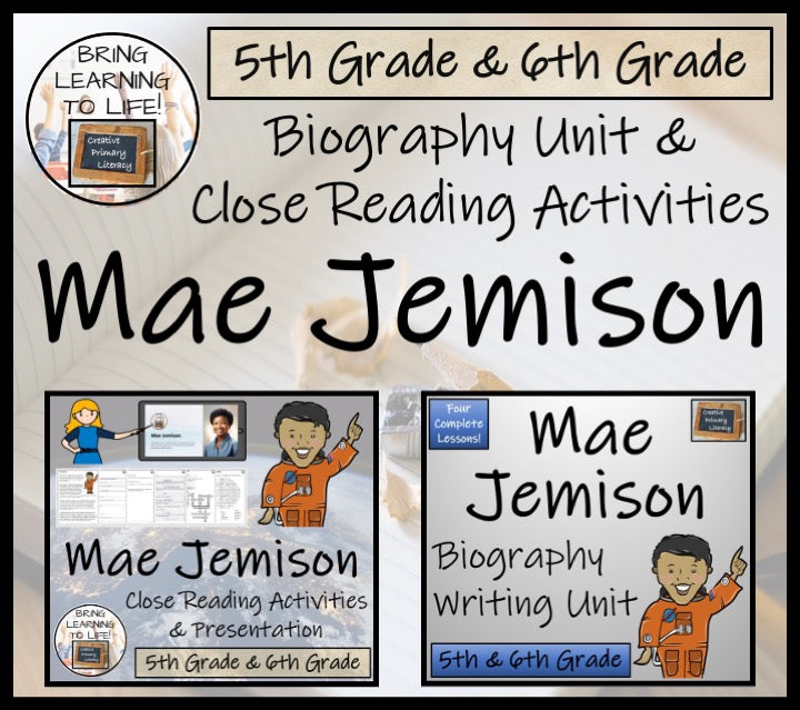 Mae Jemison Close Reading & Biography Bundle | 5th Grade & 6th Grade