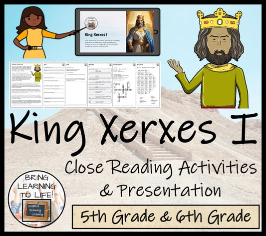 King Xerxes I of Persia Close Reading Activity | 5th Grade & 6th Grade