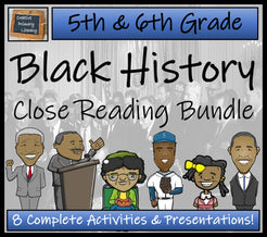 Black History Close Reading Comprehension Activity Bundle | 5th & 6th ...