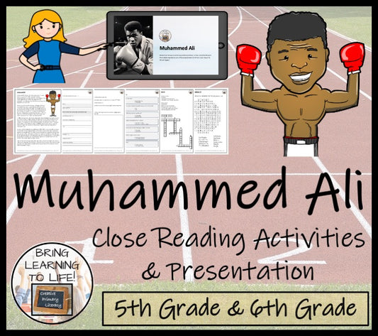 Muhammed Ali Close Reading Comprehension Activities | 5th Grade & 6th Grade