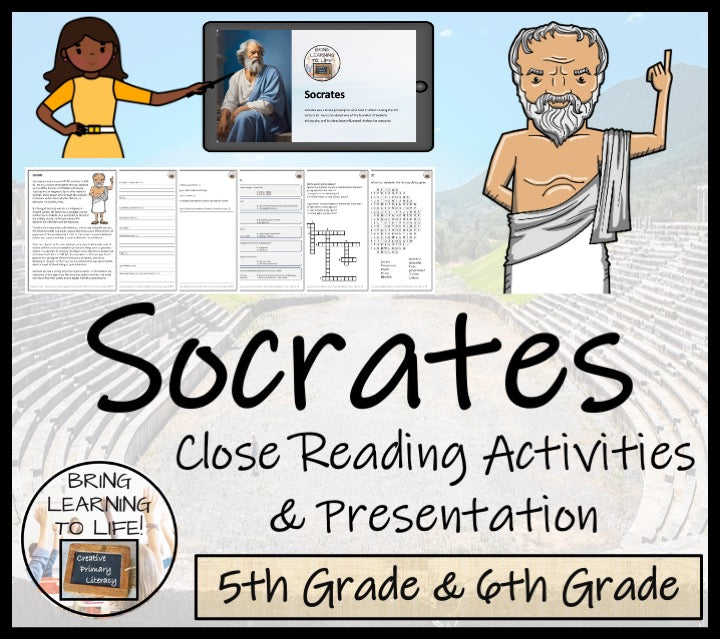 Socrates Close Reading Comprehension Activities | 5th Grade & 6th Grade