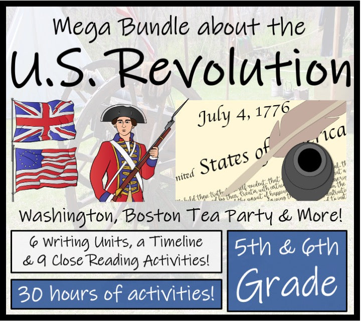 American Revolutionary War Activities Mega Bundle | 5th Grade & 6th Grade