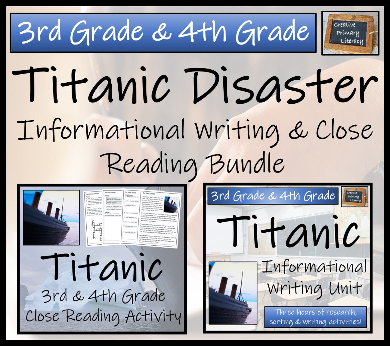 Titanic Close Reading & Informational Writing Bundle | 3rd Grade & 4th Grade
