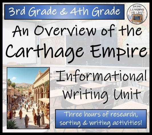 Carthaginian Empire Informational Writing Unit | 3rd Grade & 4th Grade