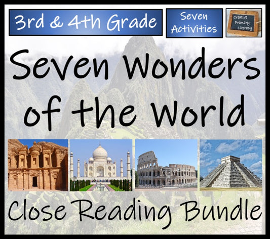 Seven Wonders of the World Close Reading Comprehension Bundle | 3rd & 4th Grade