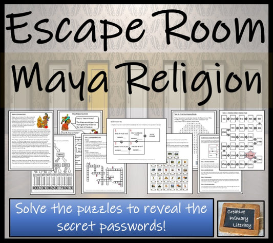 Religion of the Maya Empire Escape Room Activity