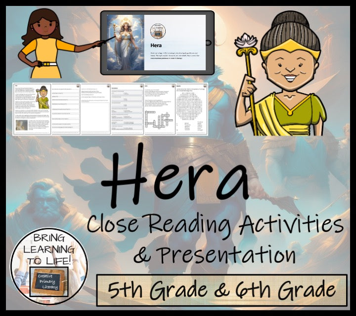 Hera Close Reading Comprehension Activities | 5th Grade & 6th Grade