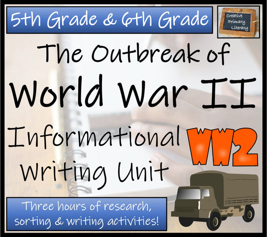 Outbreak of World War II Informational Writing Unit | 5th Grade & 6th Grade