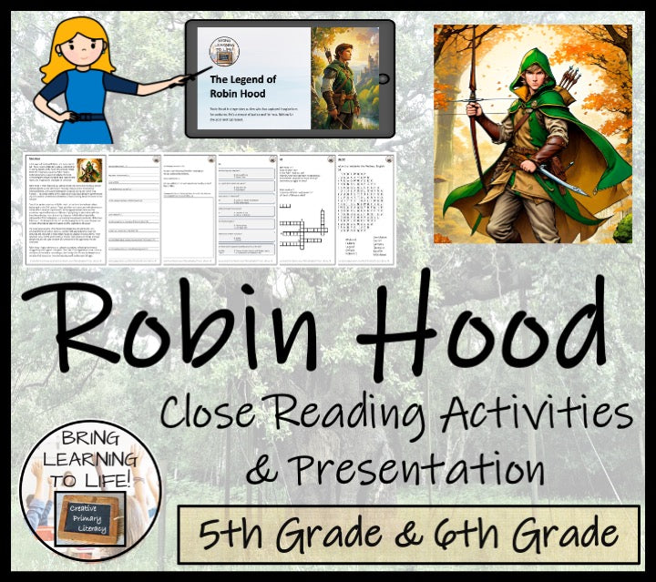 Robin Hood Close Reading Activities | 5th Grade & 6th Grade