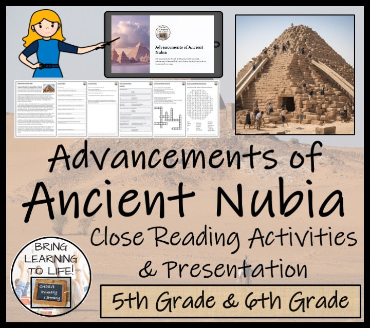 Ancient Nubia Advancements Reading Comprehension Activities | 5th & 6th Grade