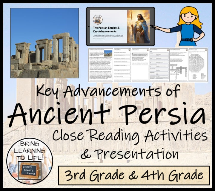 Advancements of Ancient Persia Close Reading Activities | 3rd Grade & 4th Grade