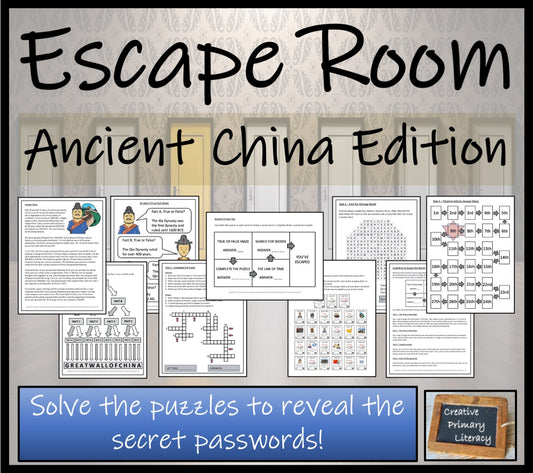 Ancient China Escape Room Activity