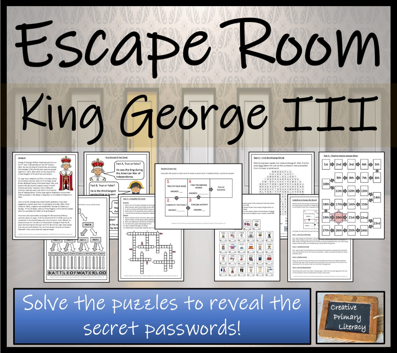 King George III Escape Room Activity