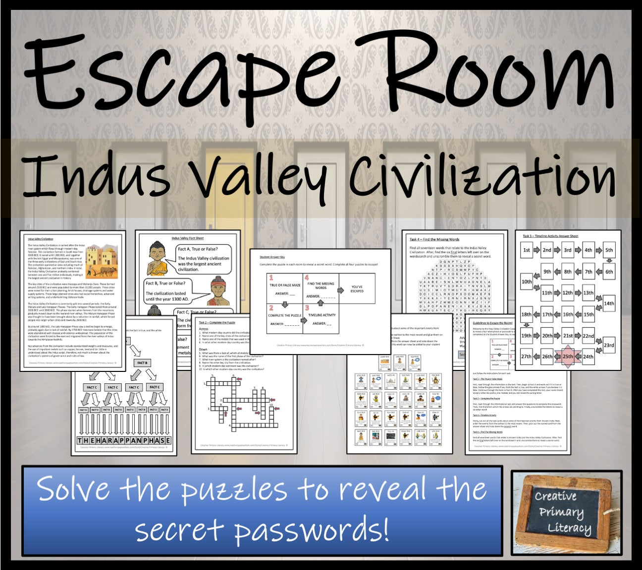 Indus Valley Civilization Escape Room Activity