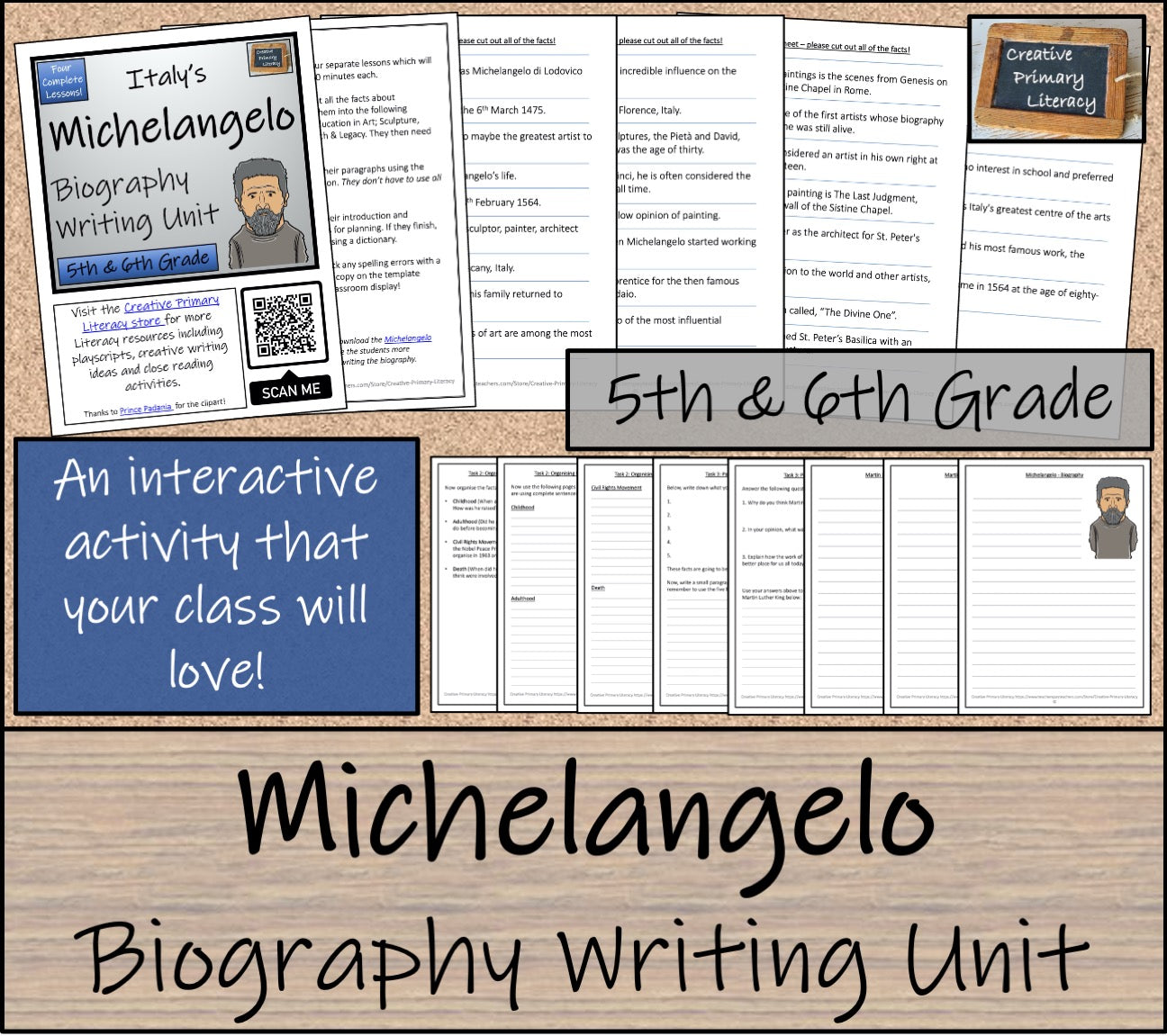 Michelangelo Biography Project & Writing Unit | 5th Grade & 6th Grade