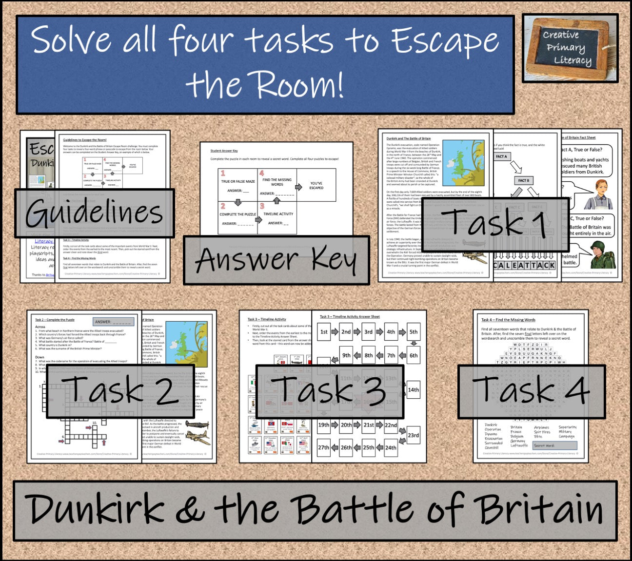 Dunkirk and the Battle of Britain Escape Room Activity