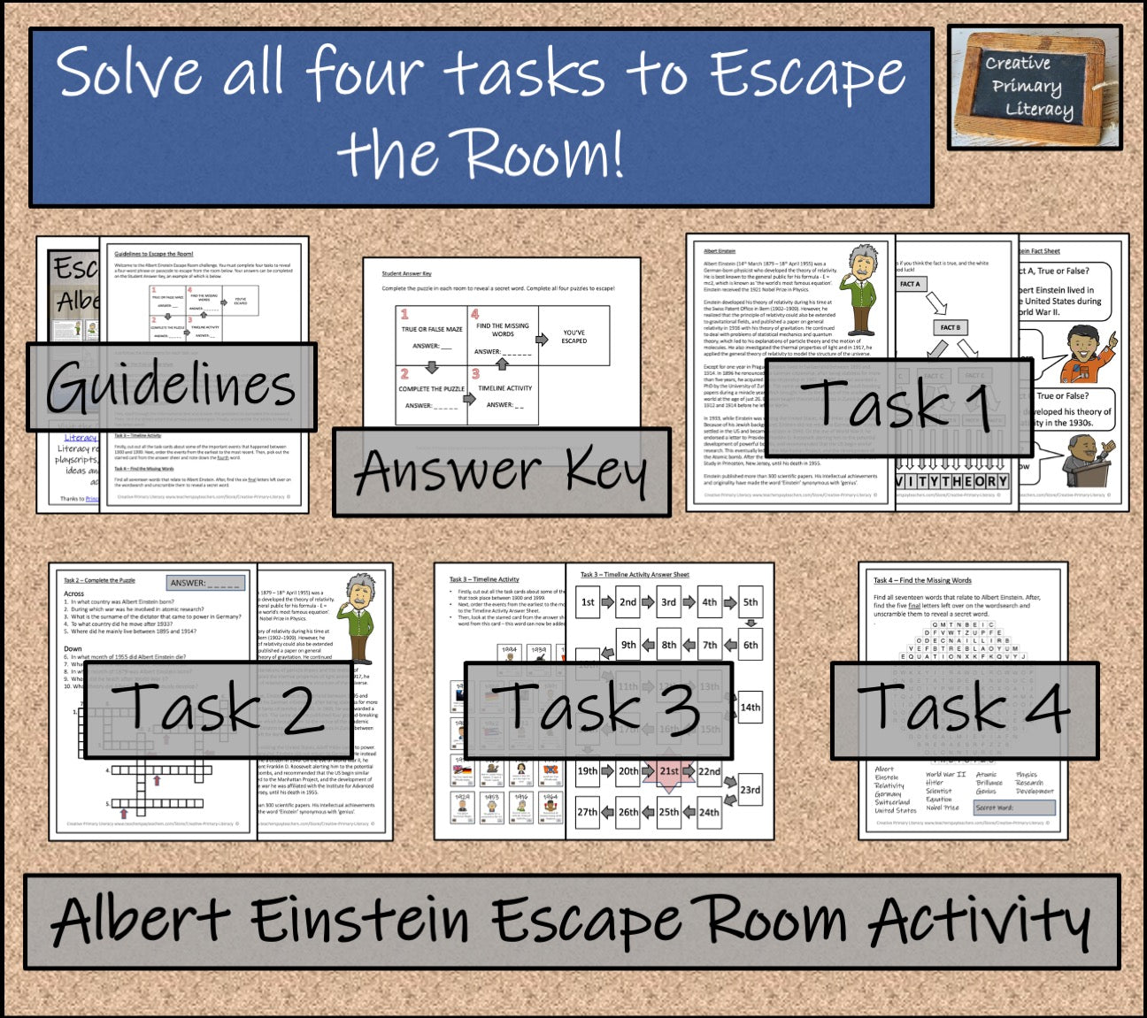 Albert Einstein Escape Room Activity