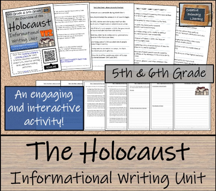 Holocaust Informational Writing Unit | 5th Grade & 6th Grade