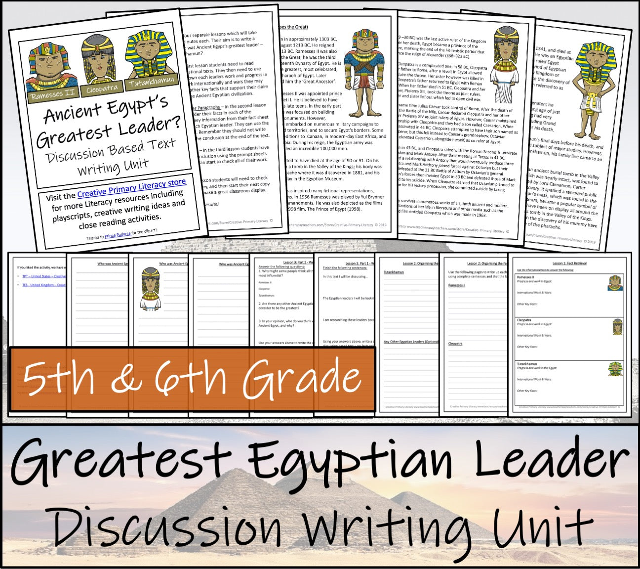 Ancient Egypt's Greatest Leader Opinion Writing Unit | 5th Grade & 6th Grade