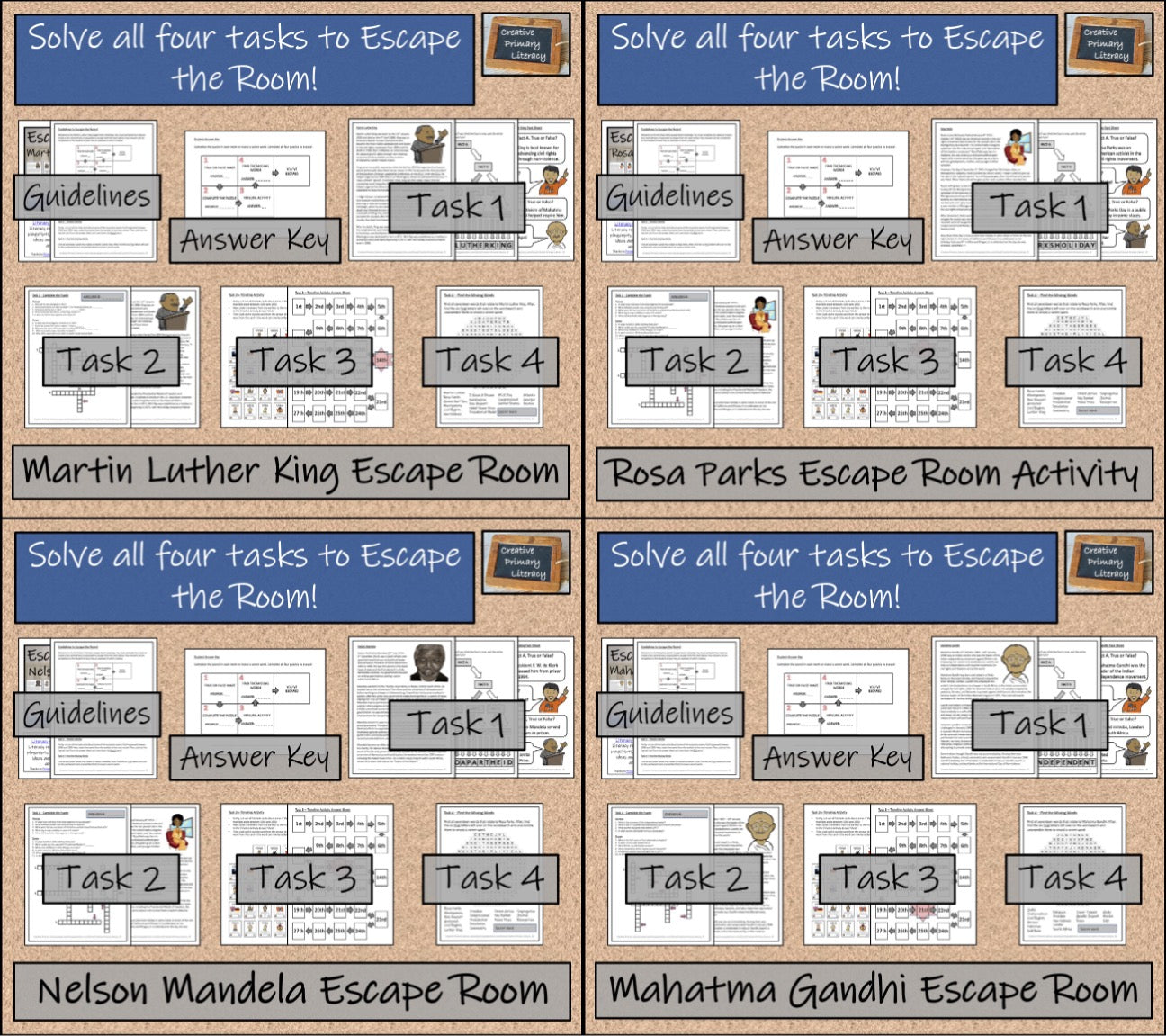 Civil Rights Escape Room Activity Bundle | 5th Grade & 6th Grade