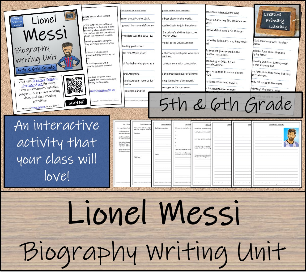 Lionel Messi Biography Writing Unit | 5th Grade & 6th Grade