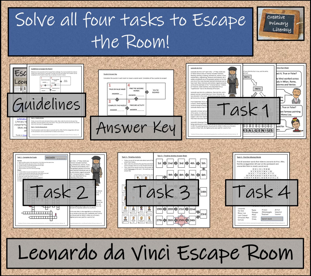 Leonardo da Vinci Escape Room Activity