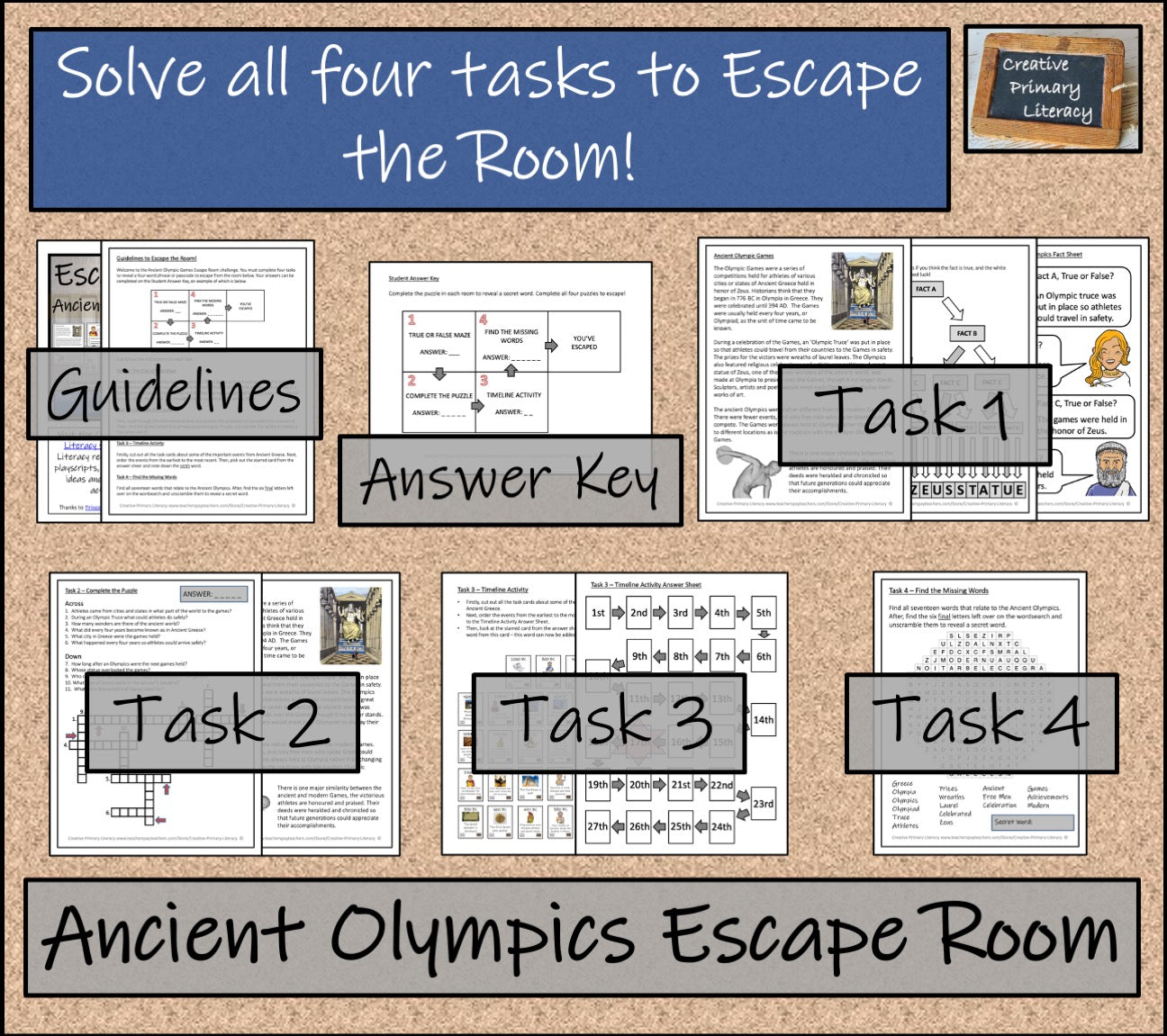 Ancient Olympics Escape Room Activity