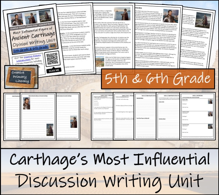 Most Influential of Ancient Carthage Opinion Writing Unit | 5th & 6th Grade