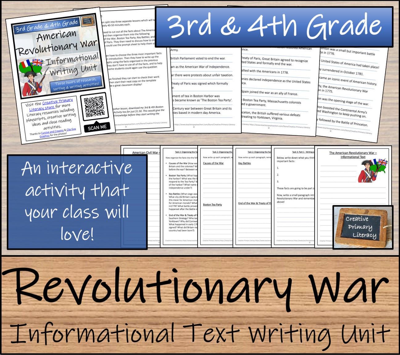 American Revolutionary War Informational Writing Unit | 3rd Grade & 4th Grade