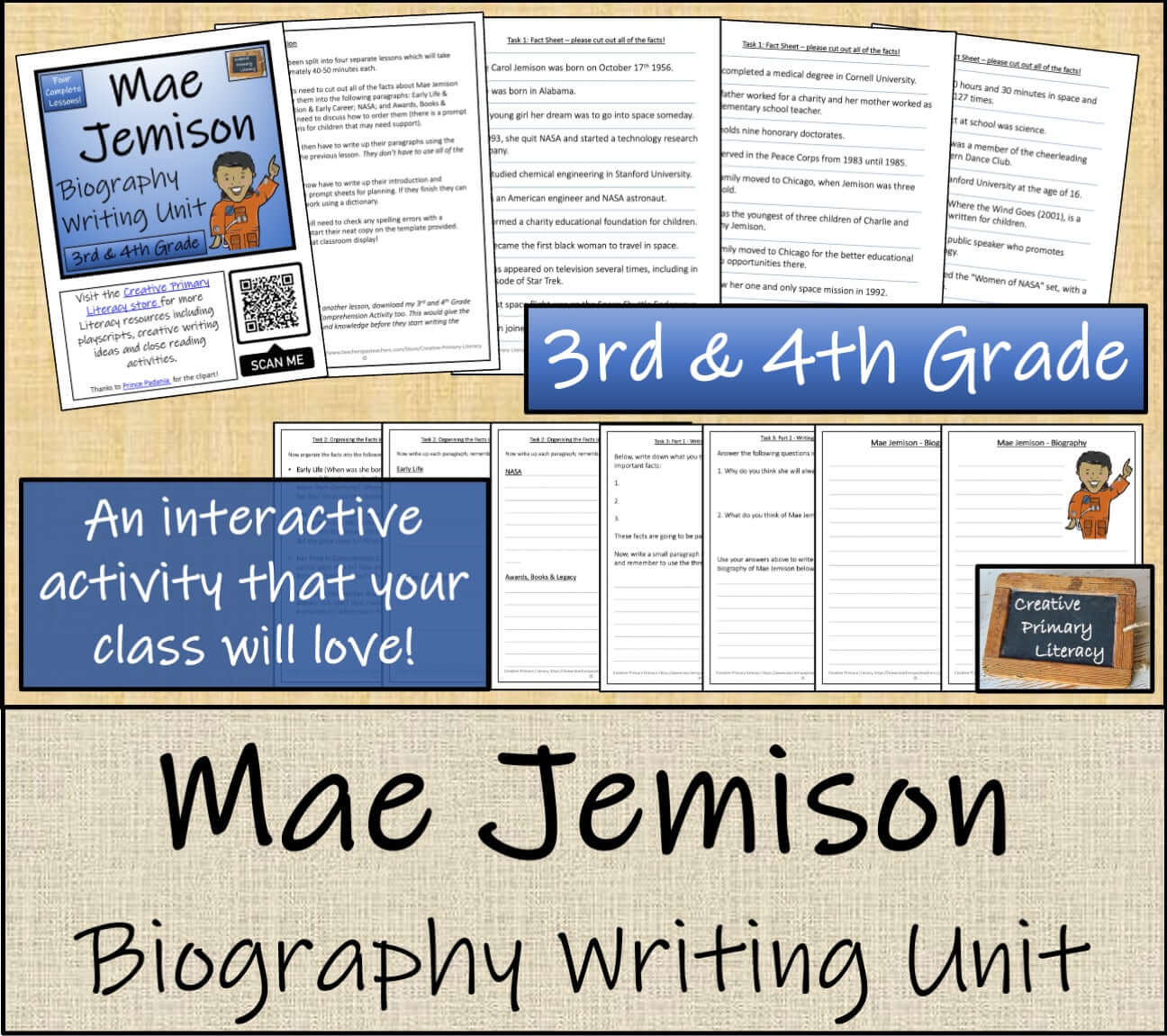 Mae Jemison Biography Project & Writing Unit | 3rd Grade & 4th Grade
