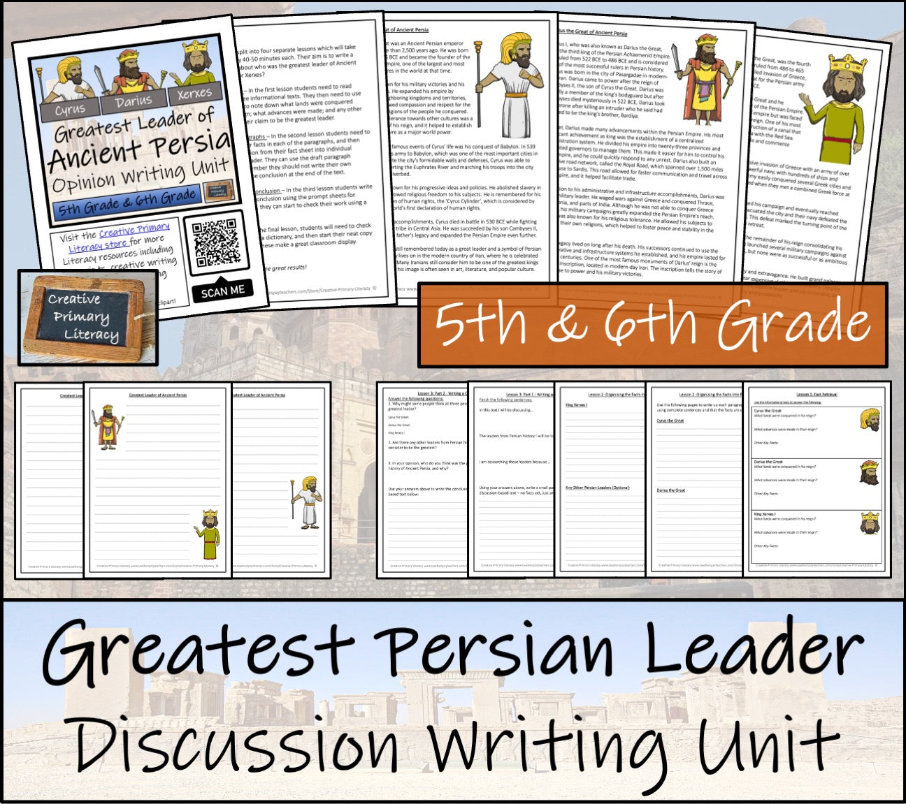 Greatest Leader of Ancient Persia Opinion Writing Unit | 5th Grade & 6th Grade