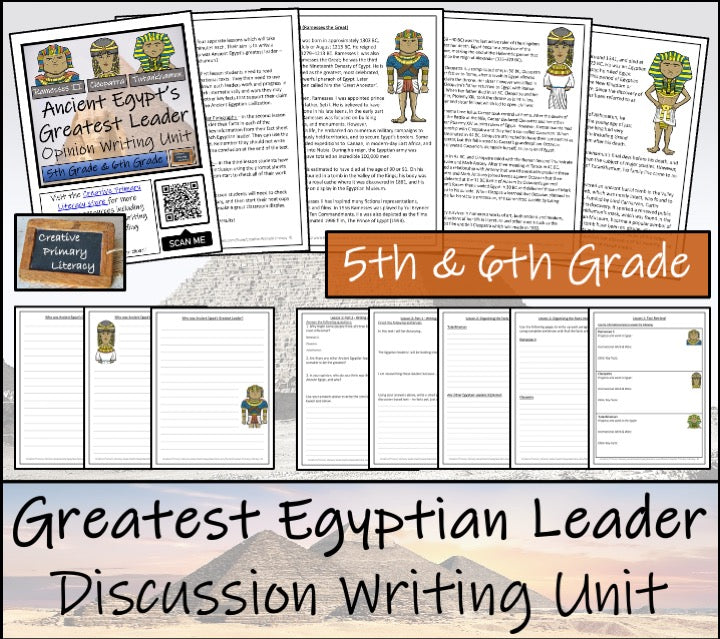 Ancient Egypt's Greatest Leader Opinion Writing Unit | 5th Grade & 6th Grade