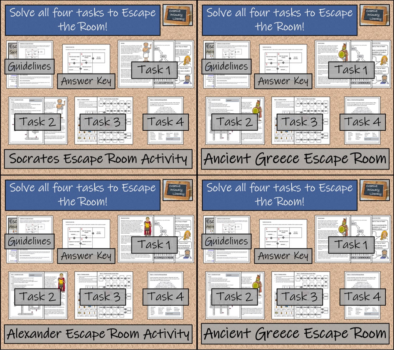 Ancient Greece Escape Room Activity Bundle | 5th Grade & 6th Grade